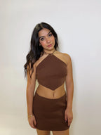 Brown Halter Top