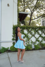 Strapless Ruffle Bottom Dress