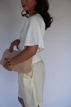 Pale Yellow Bermuda Shorts