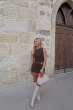 Linen High Neck Romper