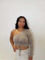 Mocha One Shoulder Sweater