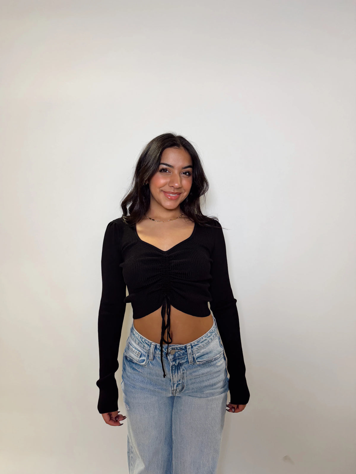Crop Long Sleeve Sweater