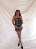Sequin Fit and Flare Mini Dress