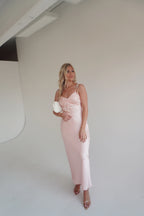 Pink Satin Maxi