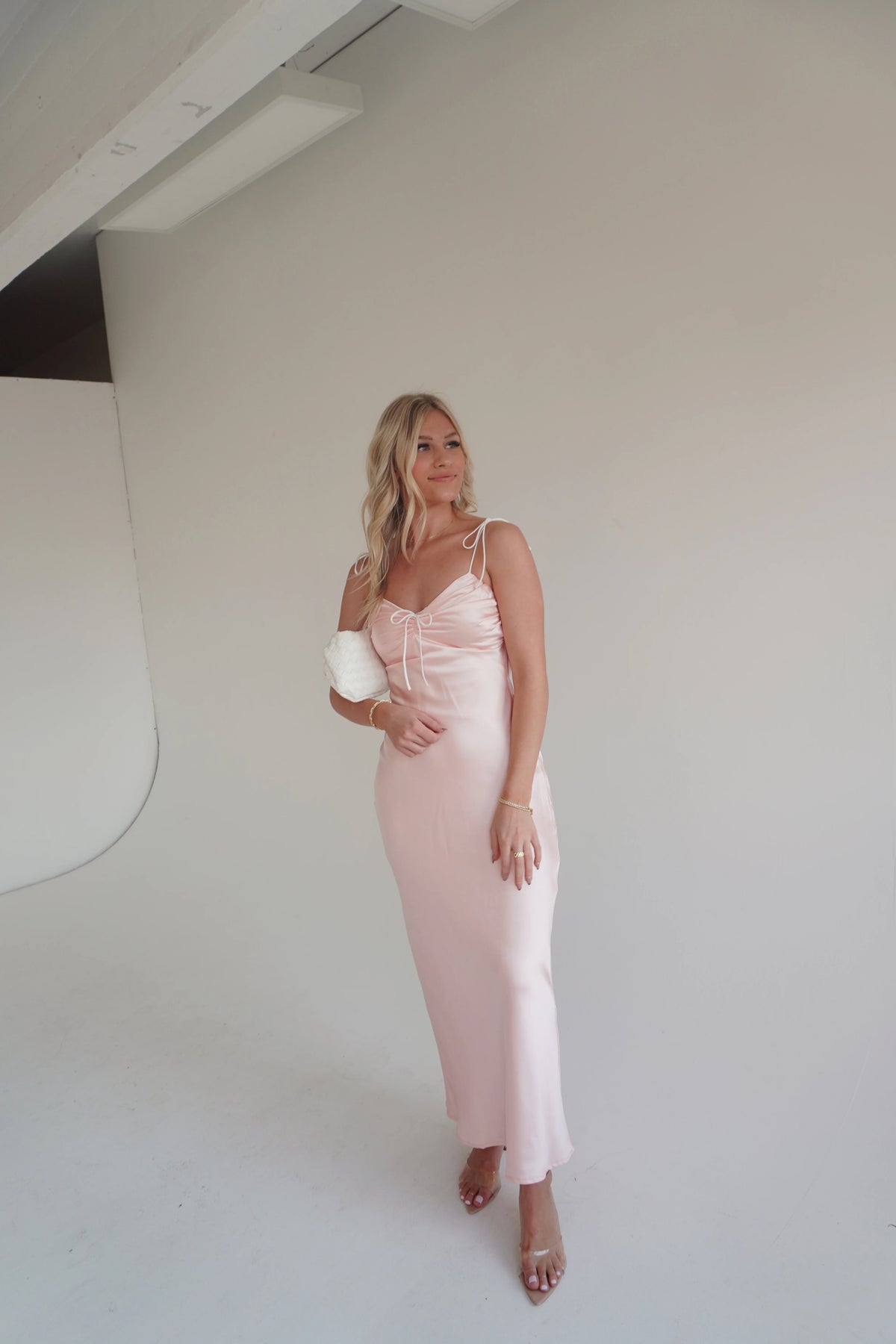 Pink Satin Maxi