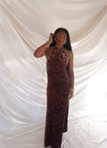 Halter Velvet Maxi Dress