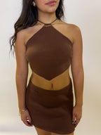Brown Halter Top