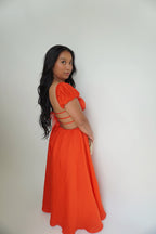 Puff Sleeve Maxi Dress