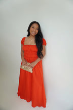 Puff Sleeve Maxi Dress