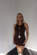 Olive Plaid Mini Skirt