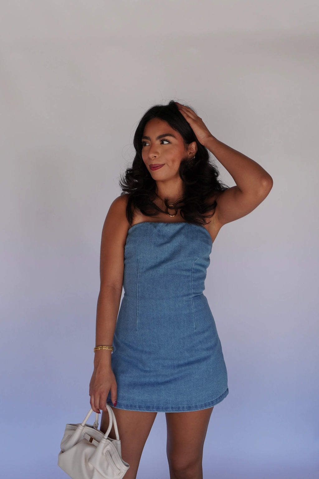 Denim Tie Back Romper