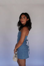 Denim Tie Back Romper