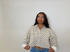 Checkered Denim Jacket