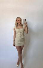 Button Mini Skirt