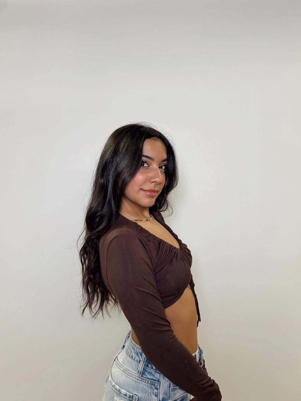 Crop Front Tie Top