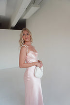 Pink Satin Maxi