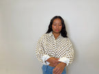 Checkered Denim Jacket