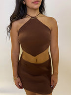 Brown Knit Skirt