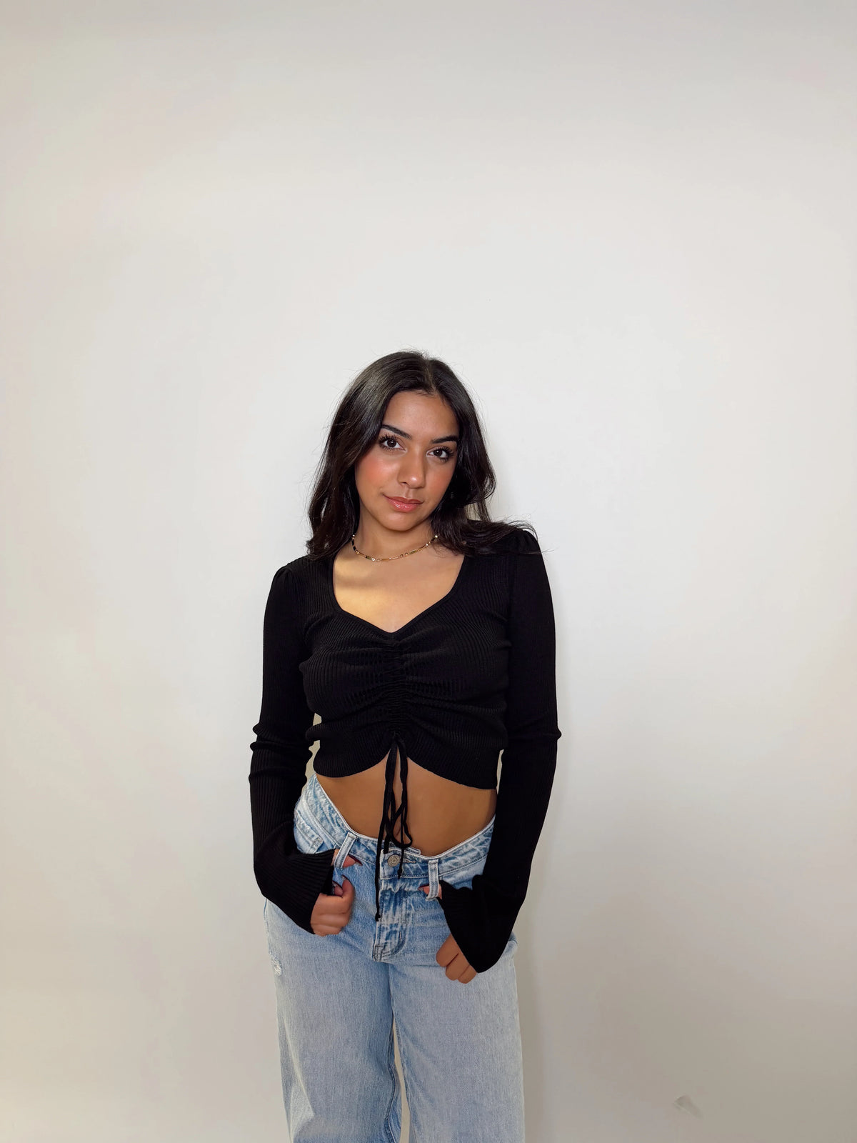 Crop Long Sleeve Sweater