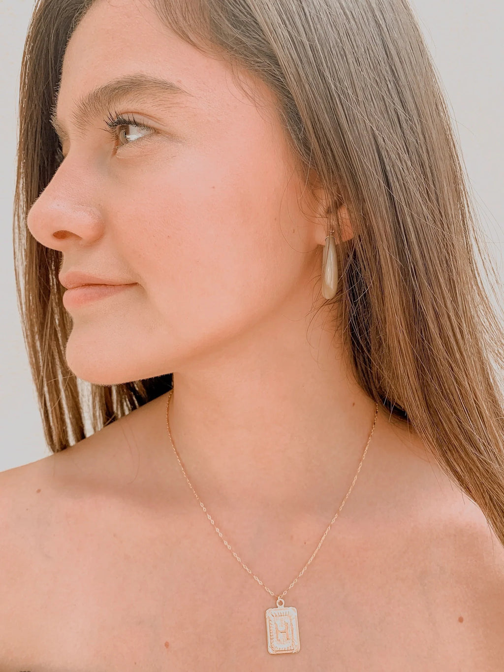 Initial Plate Necklace