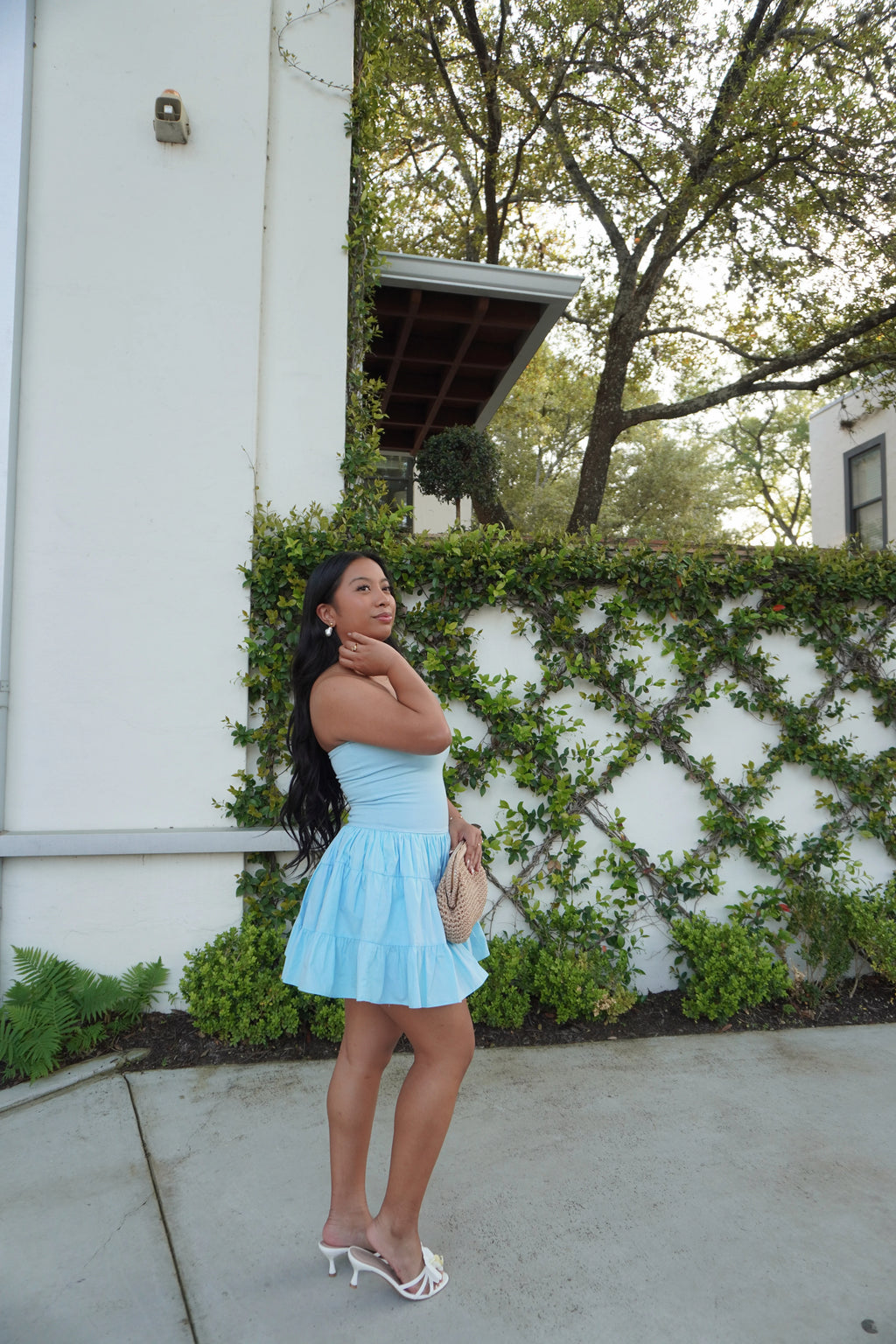 Strapless Ruffle Bottom Dress
