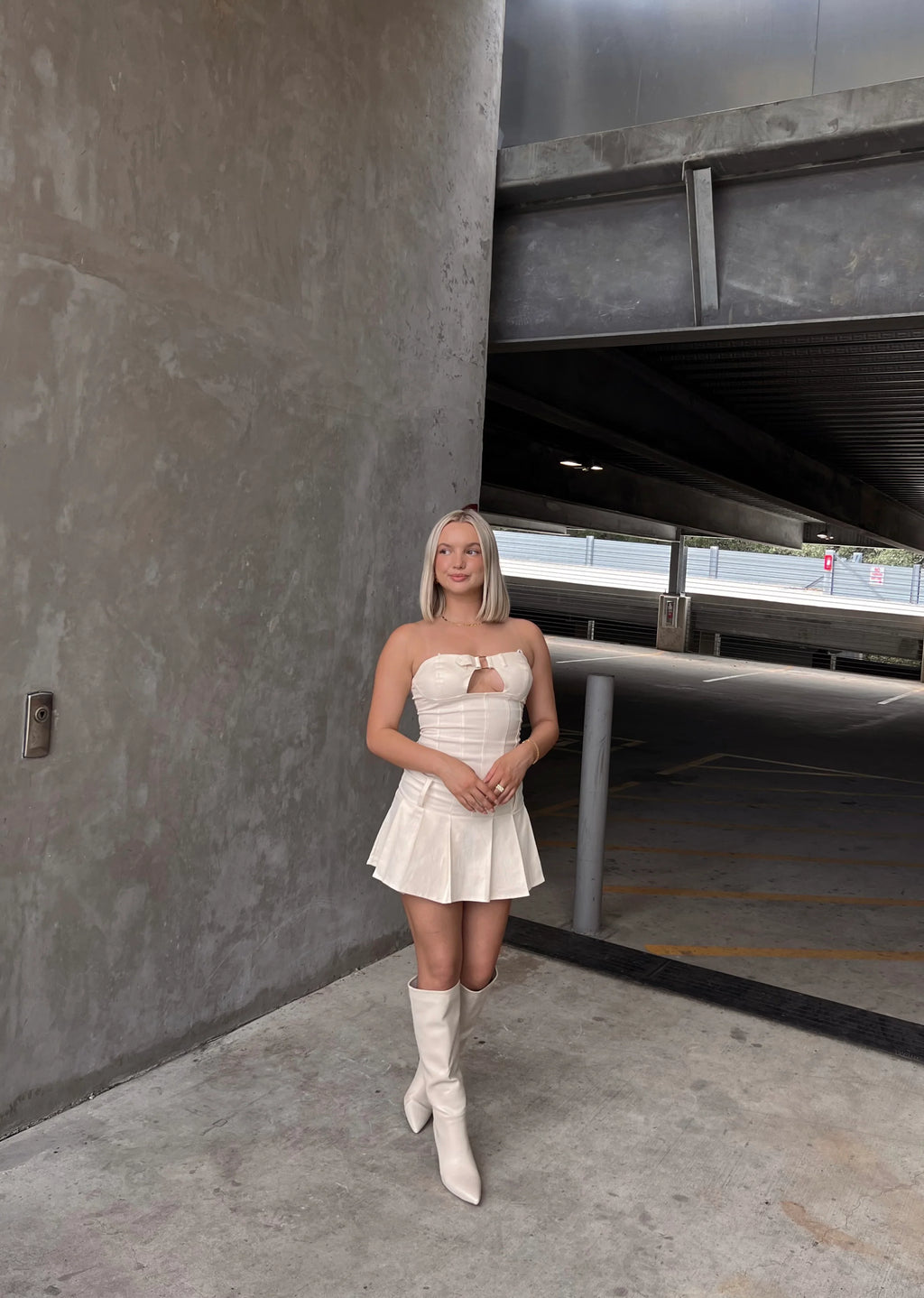 Strapless Drop Waist Dress