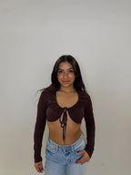 Crop Front Tie Top