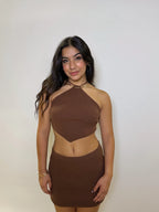 Brown Knit Skirt
