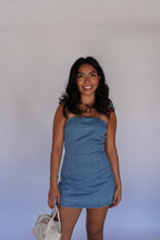 Denim Tie Back Romper