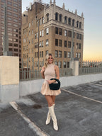 Mock Neck Bubble Dress