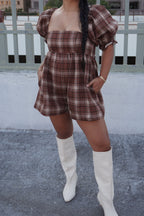 Plaid Romper