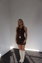 Olive Plaid Mini Skirt