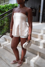 strapless longline tube top