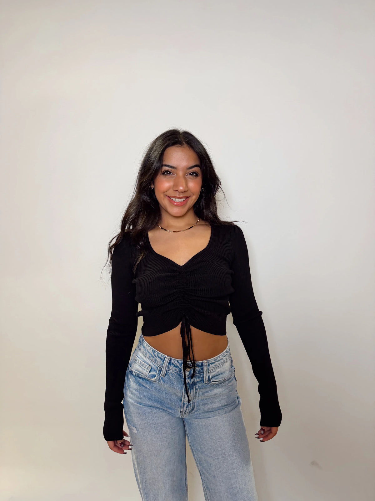 Crop Long Sleeve Sweater