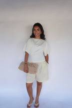 Pale Yellow Bermuda Shorts