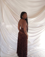 Halter Velvet Maxi Dress