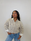 Checkered Denim Jacket